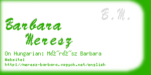 barbara meresz business card